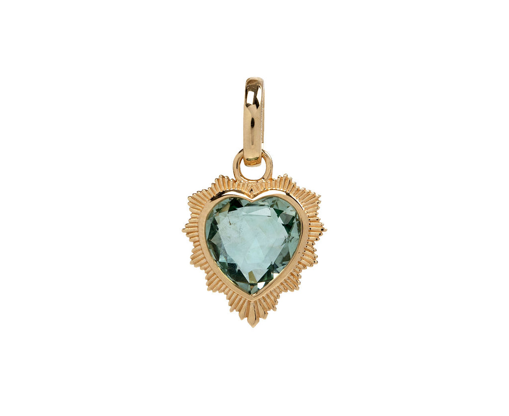 Foundrae Prasiolite Gemstone True Love Heart Medallion ONLY