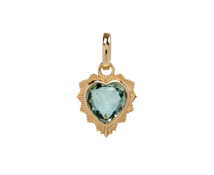 Foundrae Prasiolite Gemstone True Love Heart Medallion ONLY