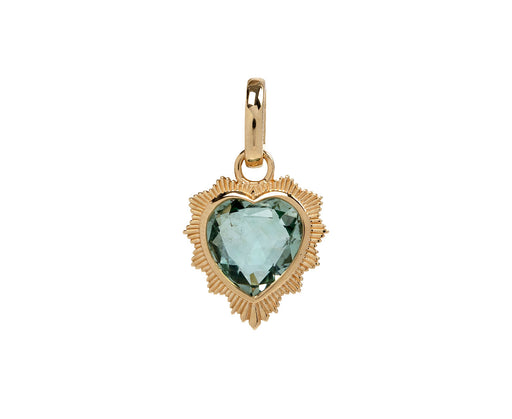 Foundrae Prasiolite Gemstone True Love Heart Medallion ONLY
