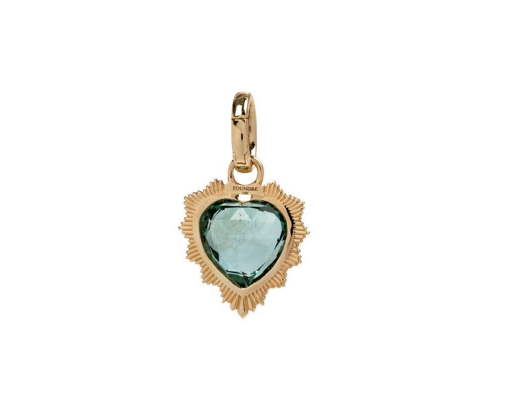 Foundrae Prasiolite Gemstone True Love Heart Medallion ONLY Back