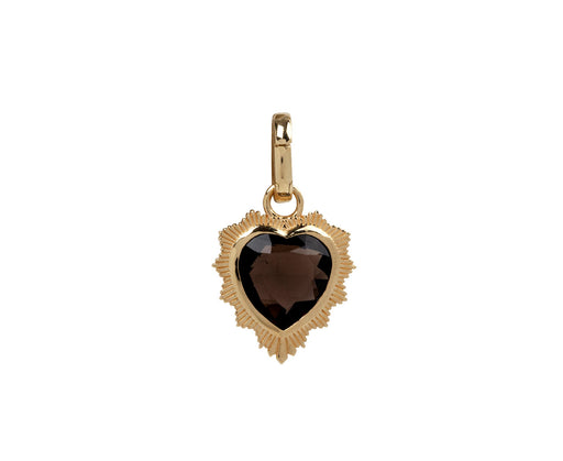 Foundrae Smoky Quartz Gemstone True Love Heart Medallion ONLY