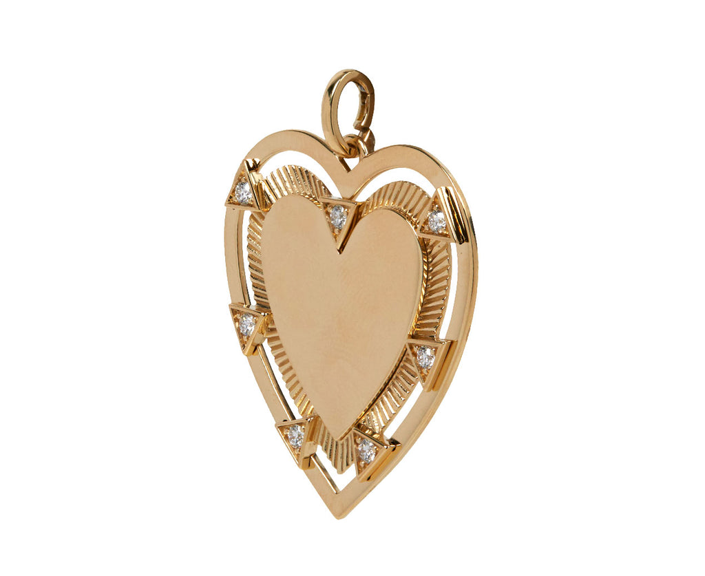 Foundrae Oversized True Love Heart Medallion ONLY Side View