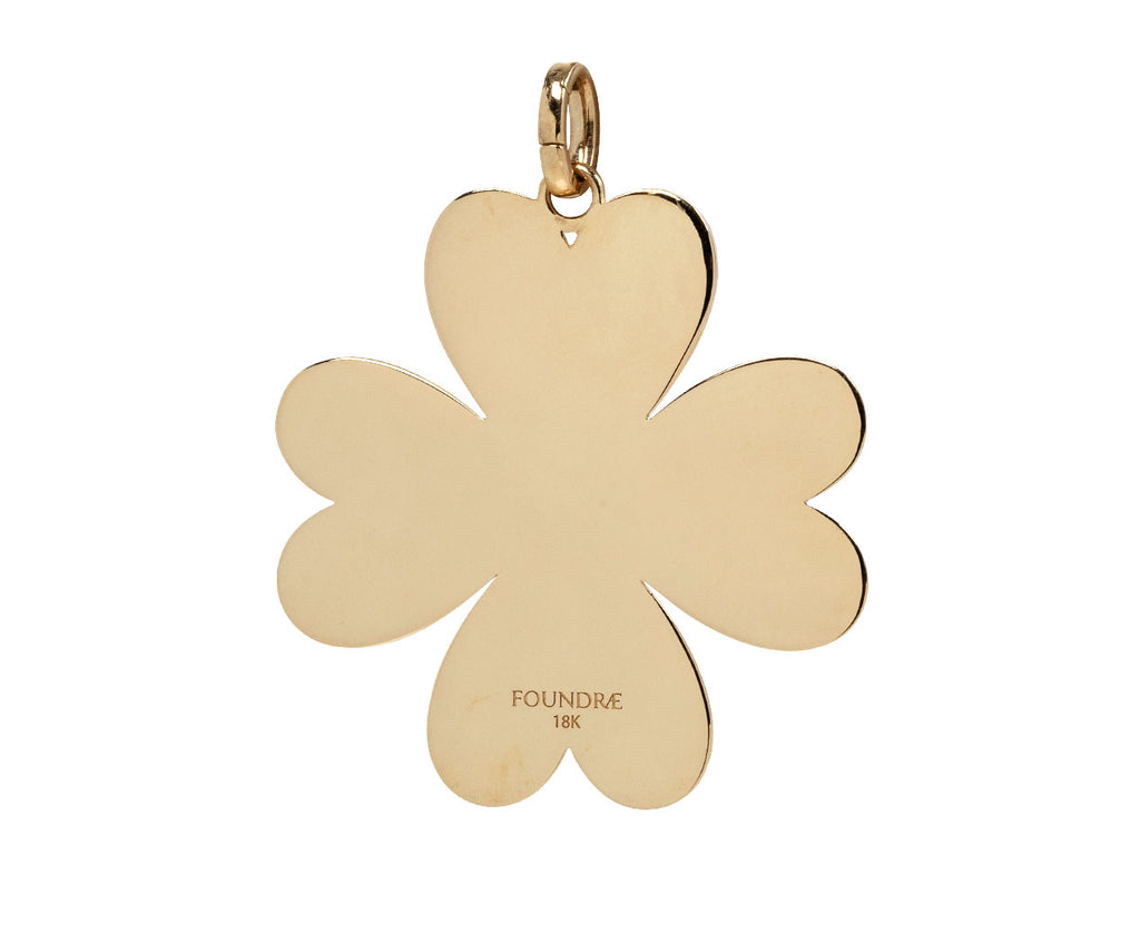 Foundrae Four Heart Clover with True Love Knot Oversized Medallion ONLY Back