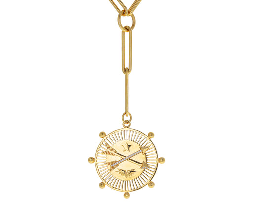 Foundrae Extended Clip Chain with Large Passion Medallion Necklace