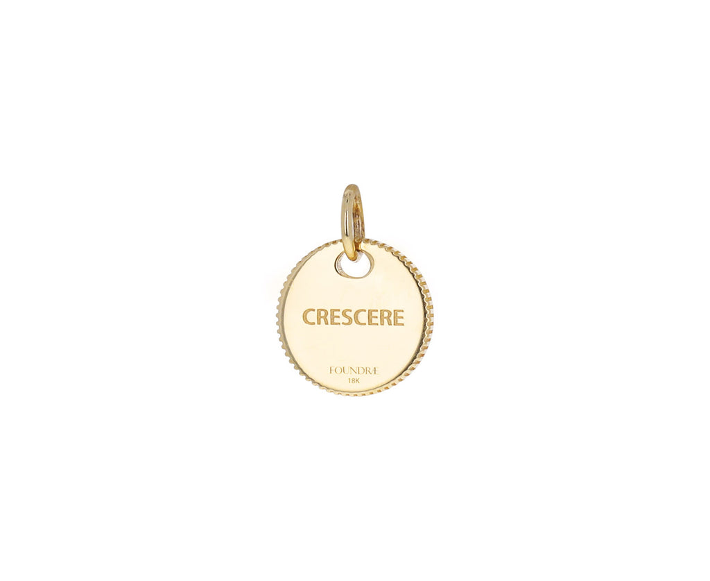 Diamond Crescent Mini Coin Charm Pendant ONLY