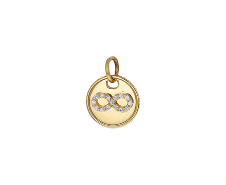 Diamond Infinity Mini Coin Charm Pendant ONLY