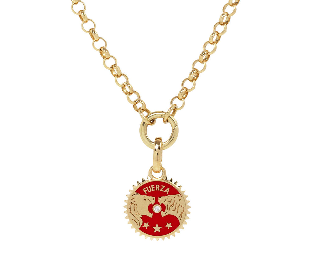 Foundrae Petite Enamel Solar and Lunar Strength Medallion ONLY On Chain
