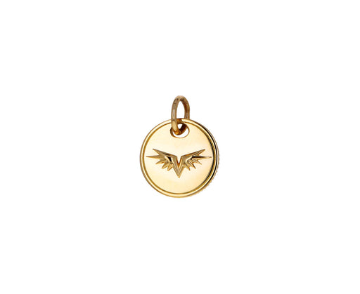 Foundrae Wings Mini Coin Charm Pendant 