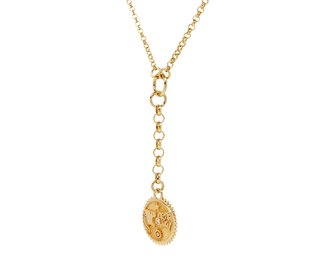 Foundrae Solar and Lunar Strength Mixed Belcher Necklace Side View