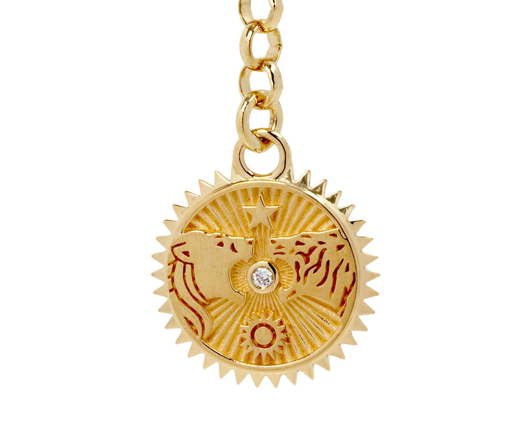 Foundrae Solar and Lunar Strength Mixed Belcher Necklace Close Up