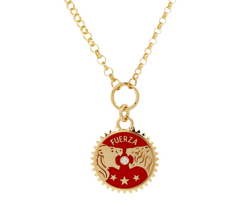 Foundrae Solar and Lunar Small Belcher Necklace Close Up