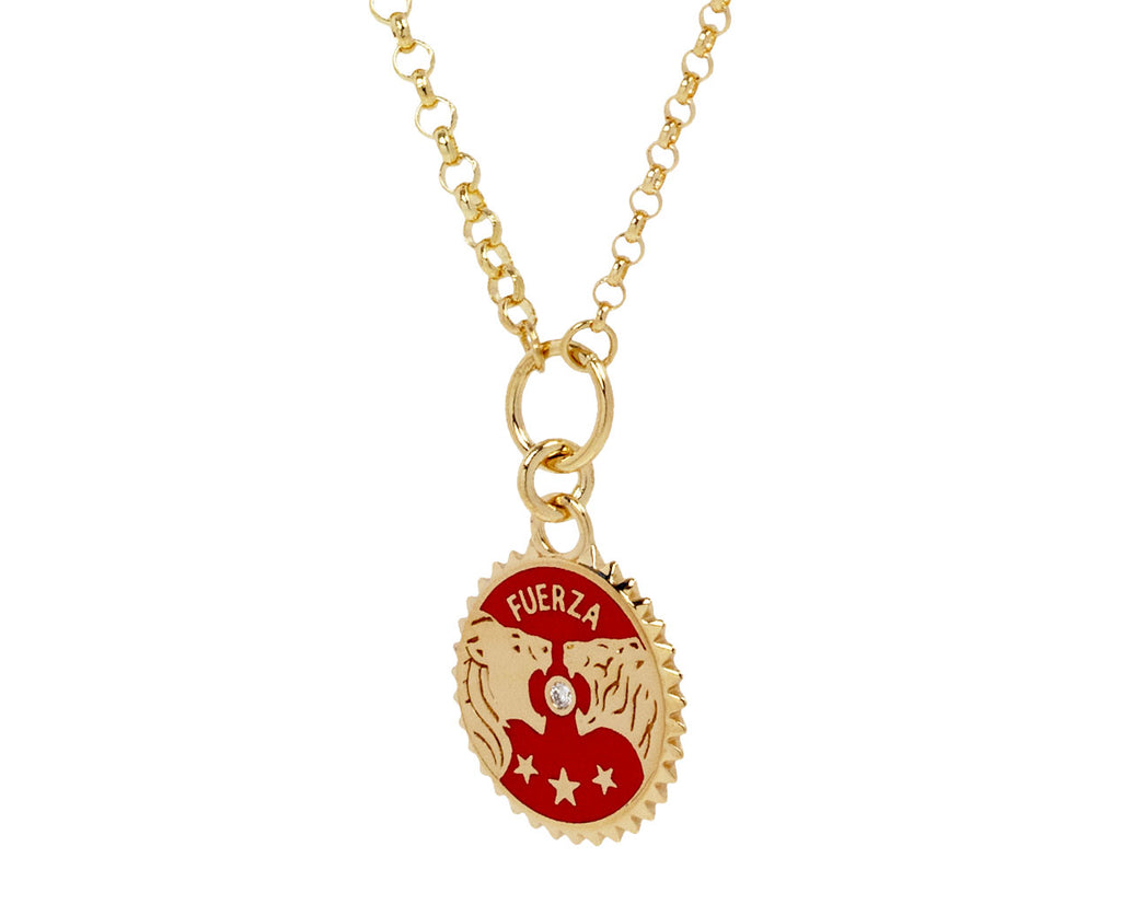 Foundrae Solar and Lunar Small Belcher Necklace Side View