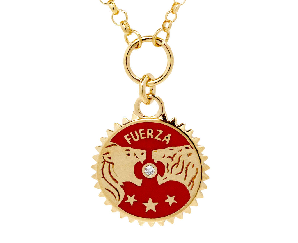Foundrae Solar and Lunar Small Belcher Necklace Close Up