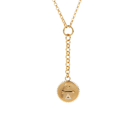 Foundrae Jewelry Mixed Belcher Chain and Baby Dream Medallion Necklace