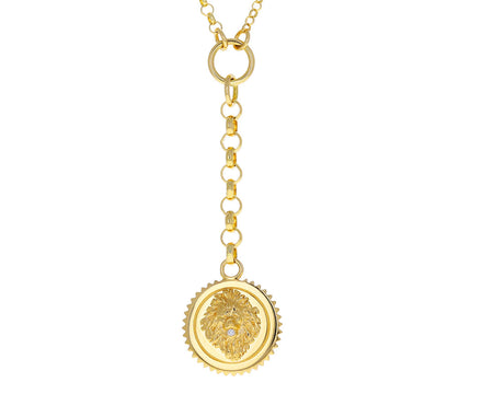 Foundrae Mixed Belcher Chain and Baby Strength Medallion Necklace