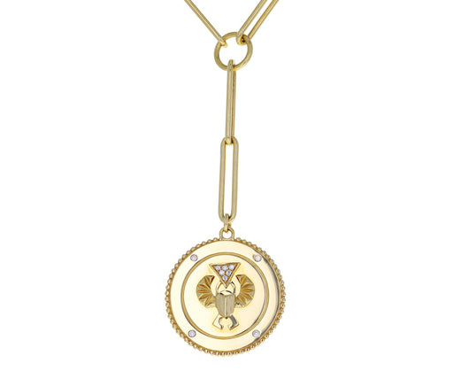 Extended Clip and Large Protection Medallion Necklace
