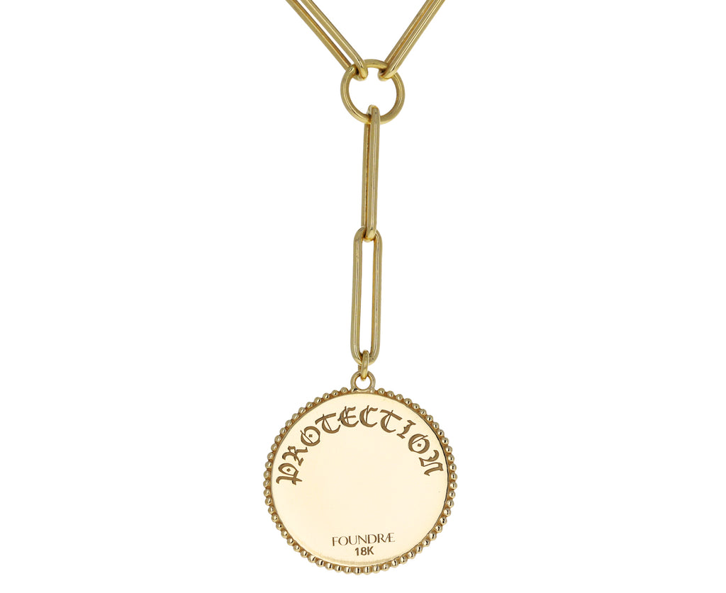 Extended Clip and Large Protection Medallion Necklace