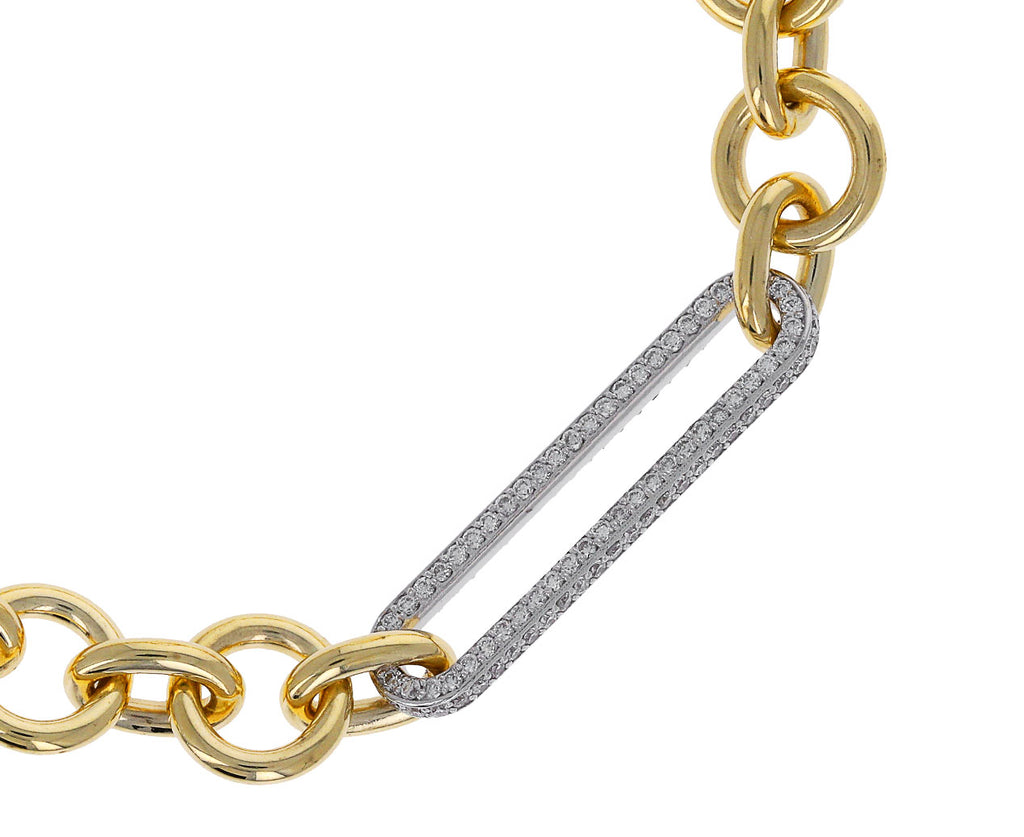 Diamond Link Midsize Mixed Clip Chain Bracelet
