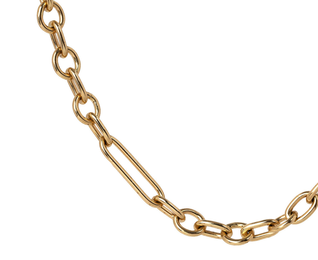 Foundrae 18" Small Mixed Clip Chain Necklace Close Up