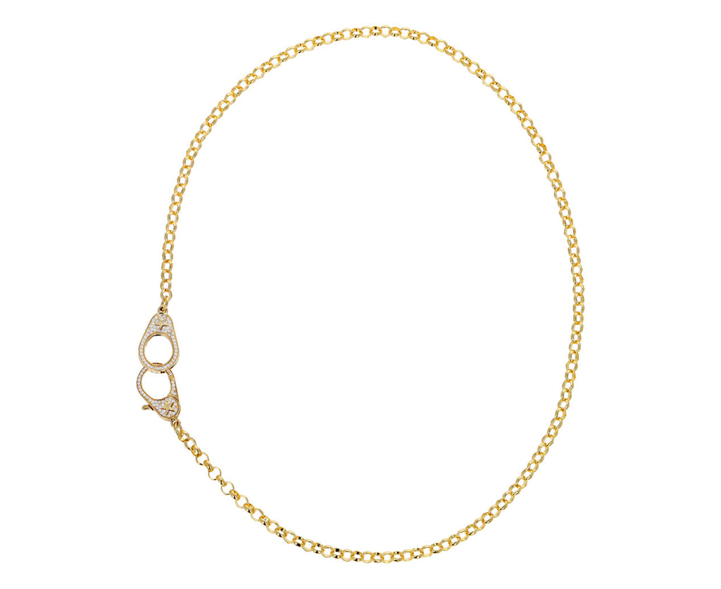 Medium Belcher Diamond Sister Hook Chain Necklace