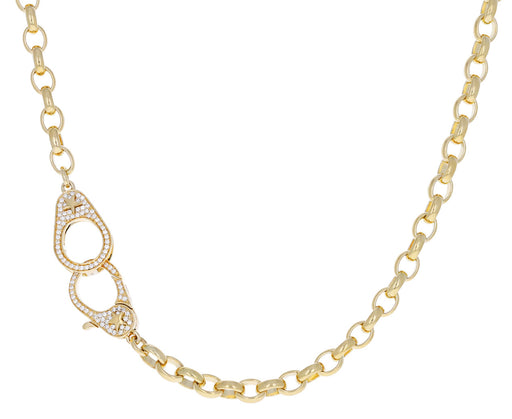 Heavy Belcher Diamond Sister Hook Chain Necklace