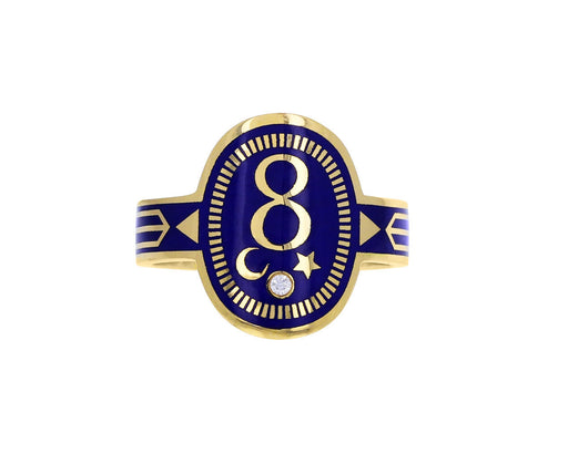 Blue Enamel Karma Cigar Band