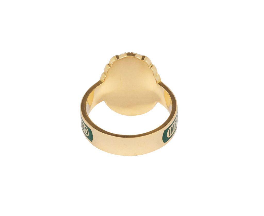 Foundrae Green Enamel Protection Cigar Band Back
