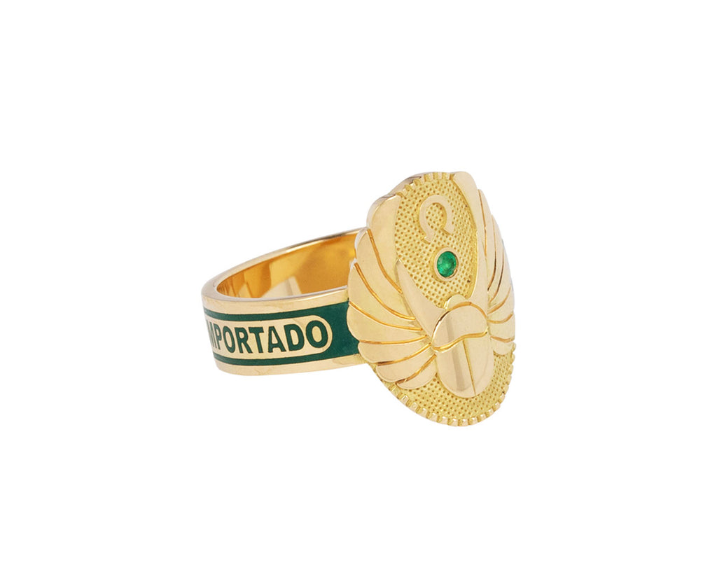 Foundrae Green Enamel Protection Cigar Band Other Side