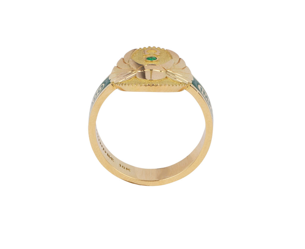 Foundrae Green Enamel Protection Cigar Band Top