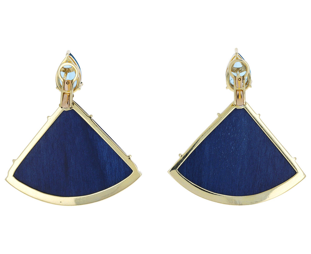 Topaz and Egypt Marquetry Earrings