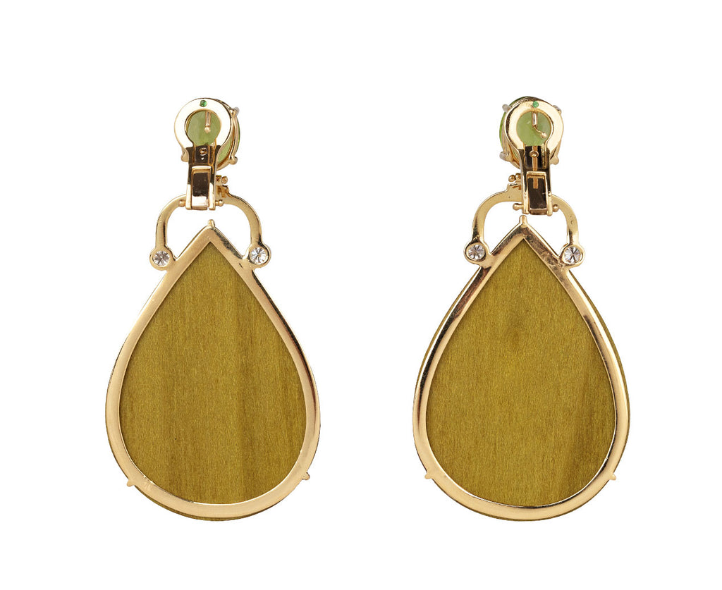 Silvia Furmanovich Marquetry and Peridot Earrings Back