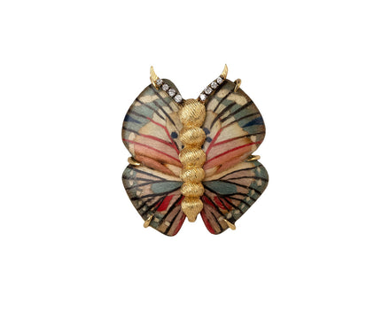 Silvia Furmanovich Neutral Marquetry Butterfly Ring