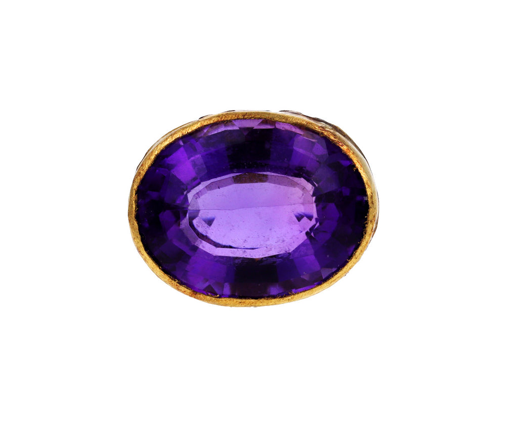 Oval Amethyst Basket Ring