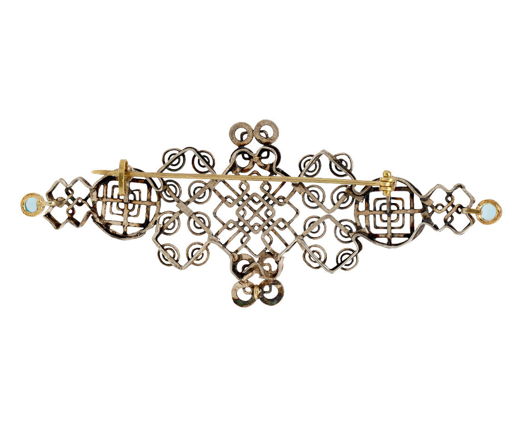 Silver Two Stone Casino Royale Stick Pin