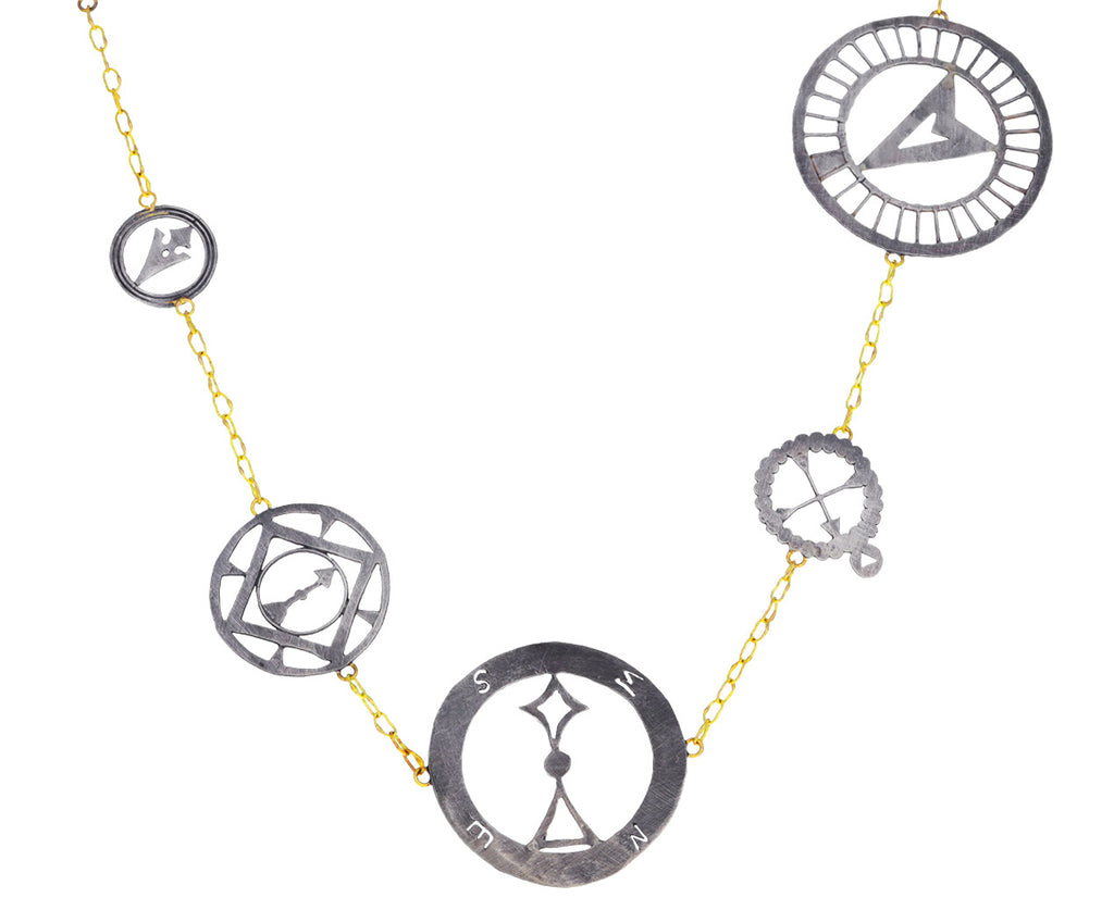 Silver Compass Necklace