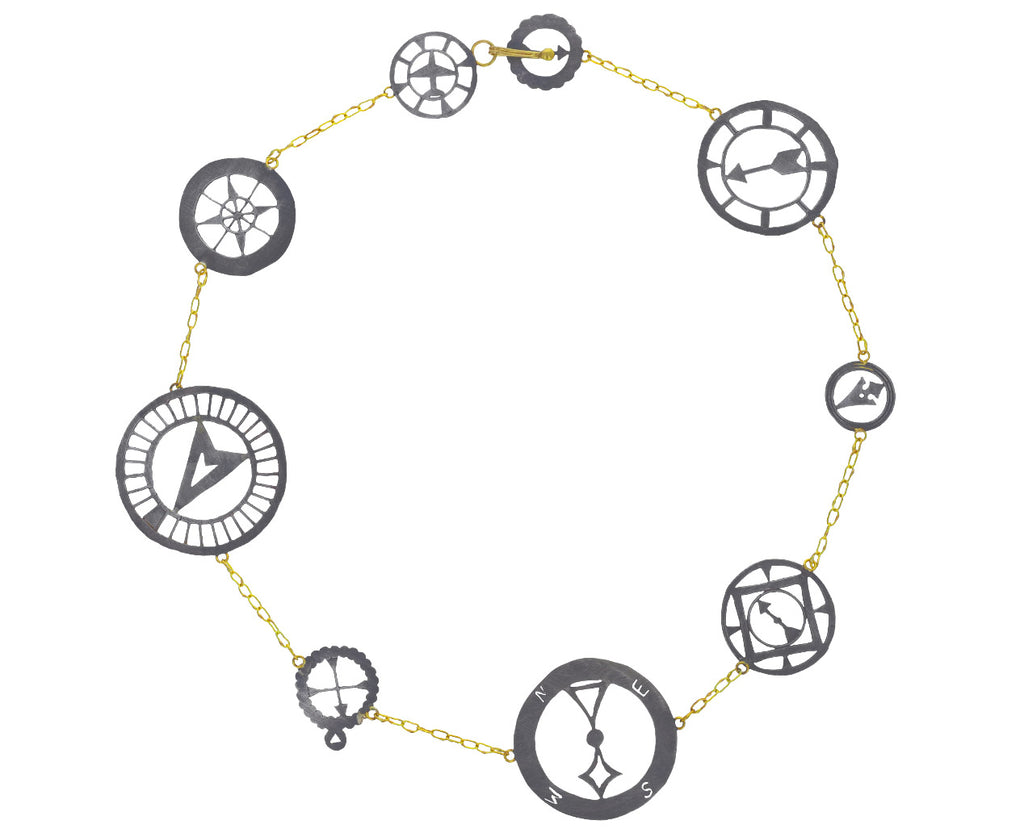 Silver Compass Necklace