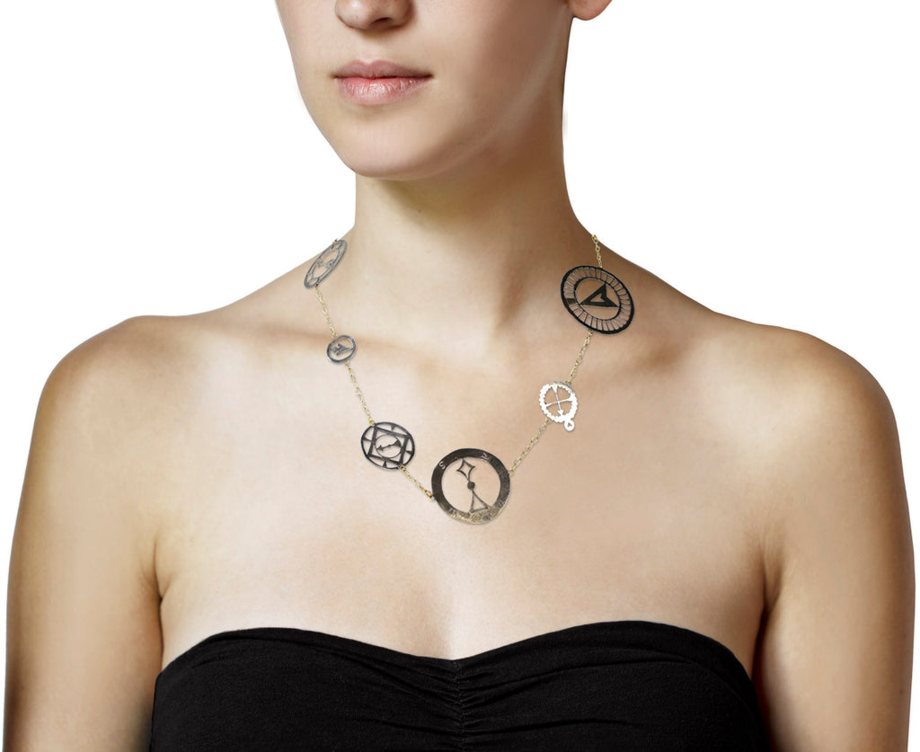 Silver Compass Necklace