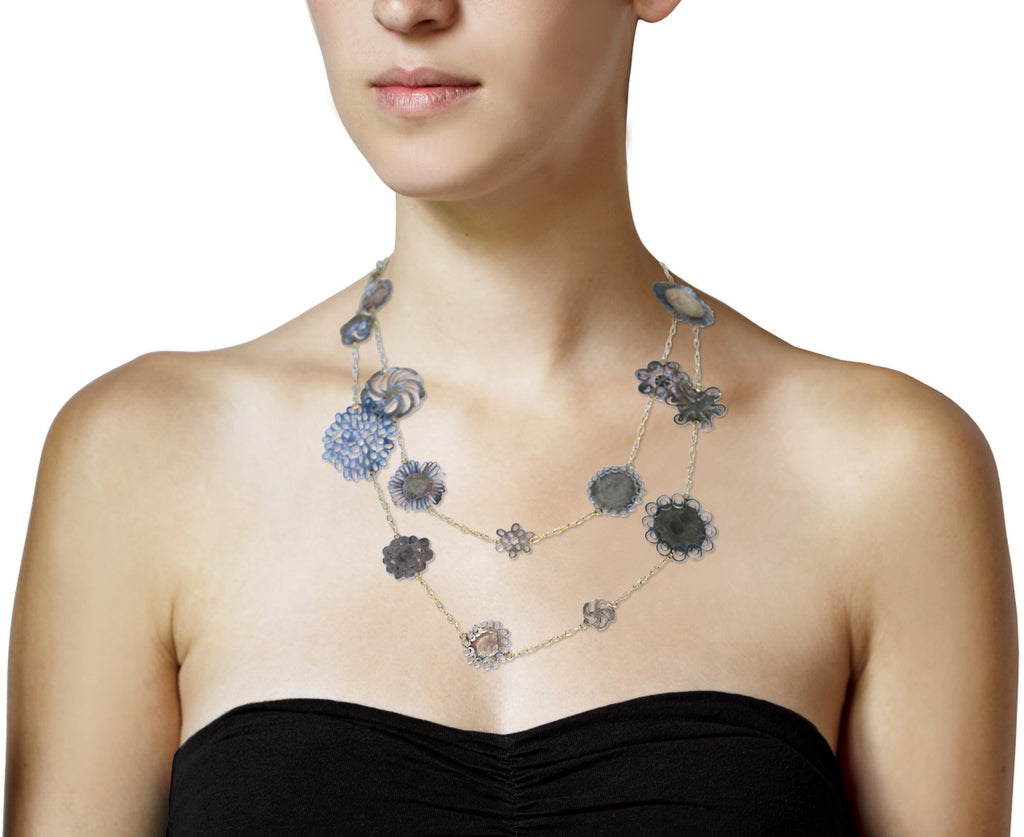Opera Length Silver Erewhon Necklace