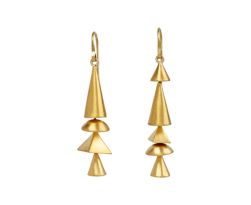 Judy Geib Gold Neo Geo Earrings
