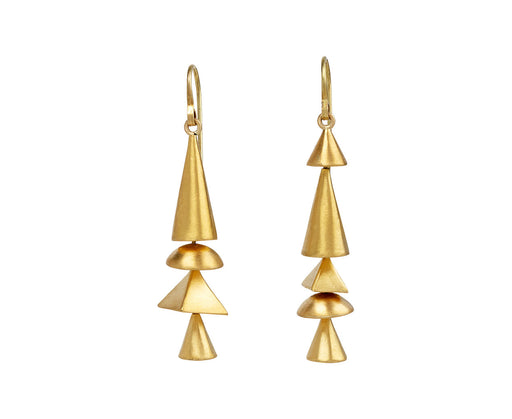 Judy Geib Gold Neo Geo Earrings