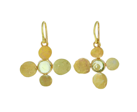 Gold and Peridot Squash Earrings - TWISTonline 