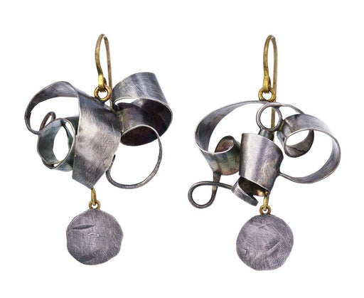 Silver Tangled Earrings with Squash Drops - TWISTonline 