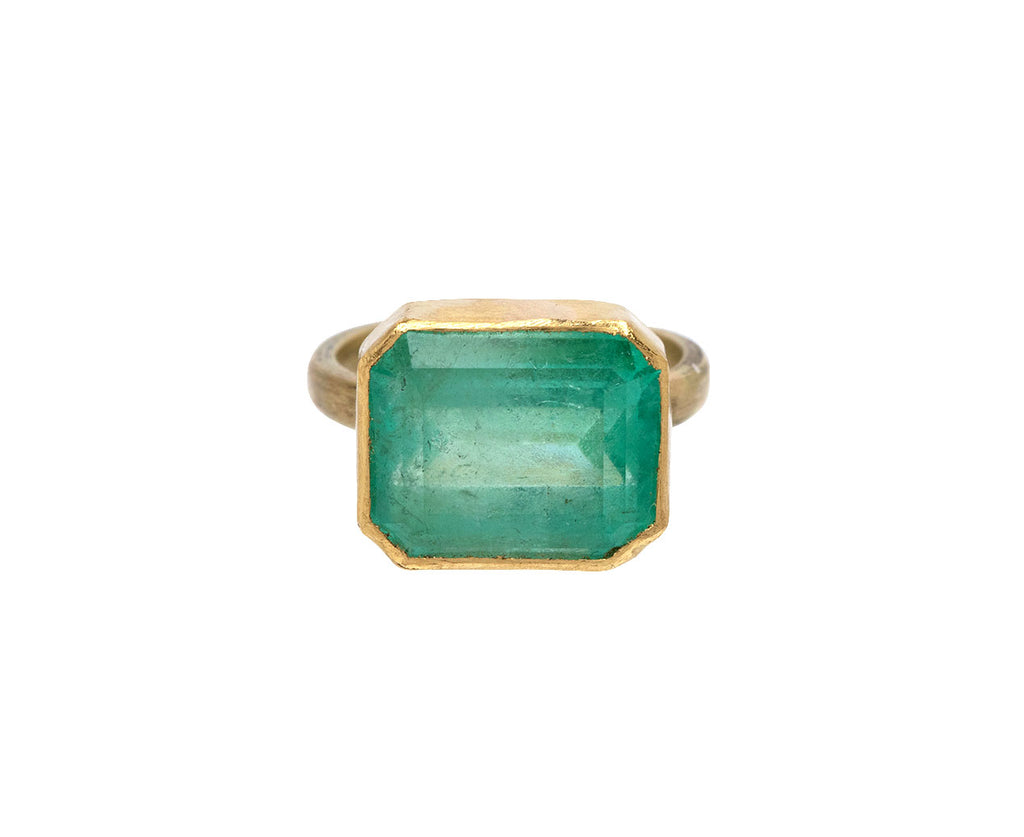 Judy Geib Rectangular Colombian Emerald Ring