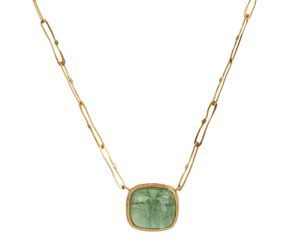 Judy Geib Cabochon Green Tourmaline Echo Necklace