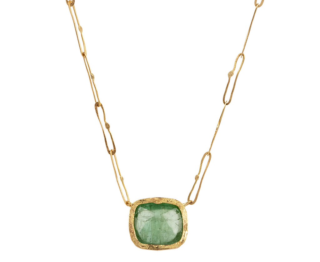 Judy Geib Cabochon Green Tourmaline Echo Necklace Back