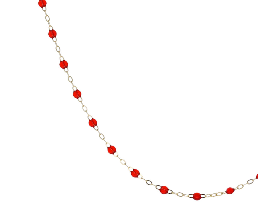 Ruby Resin Beaded Necklace