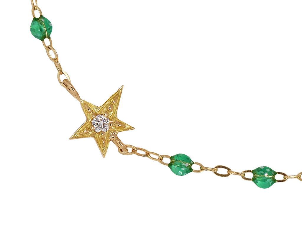 Classic Diamond Star Mint Resin Bracelet