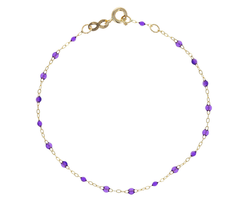 Violet Resin Beaded Bracelet