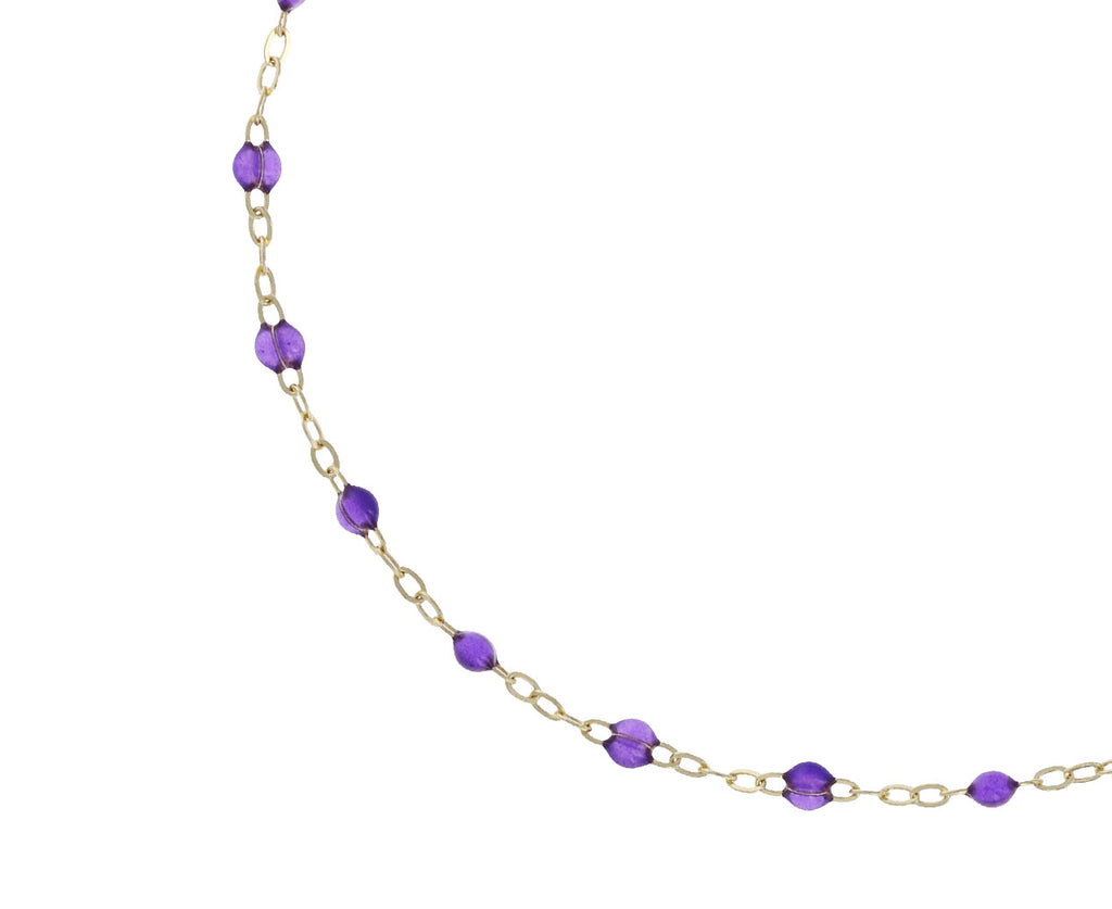 Violet Resin Beaded Bracelet