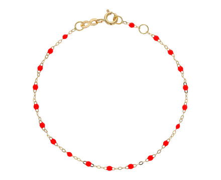 Coral Resin Beaded Bracelet